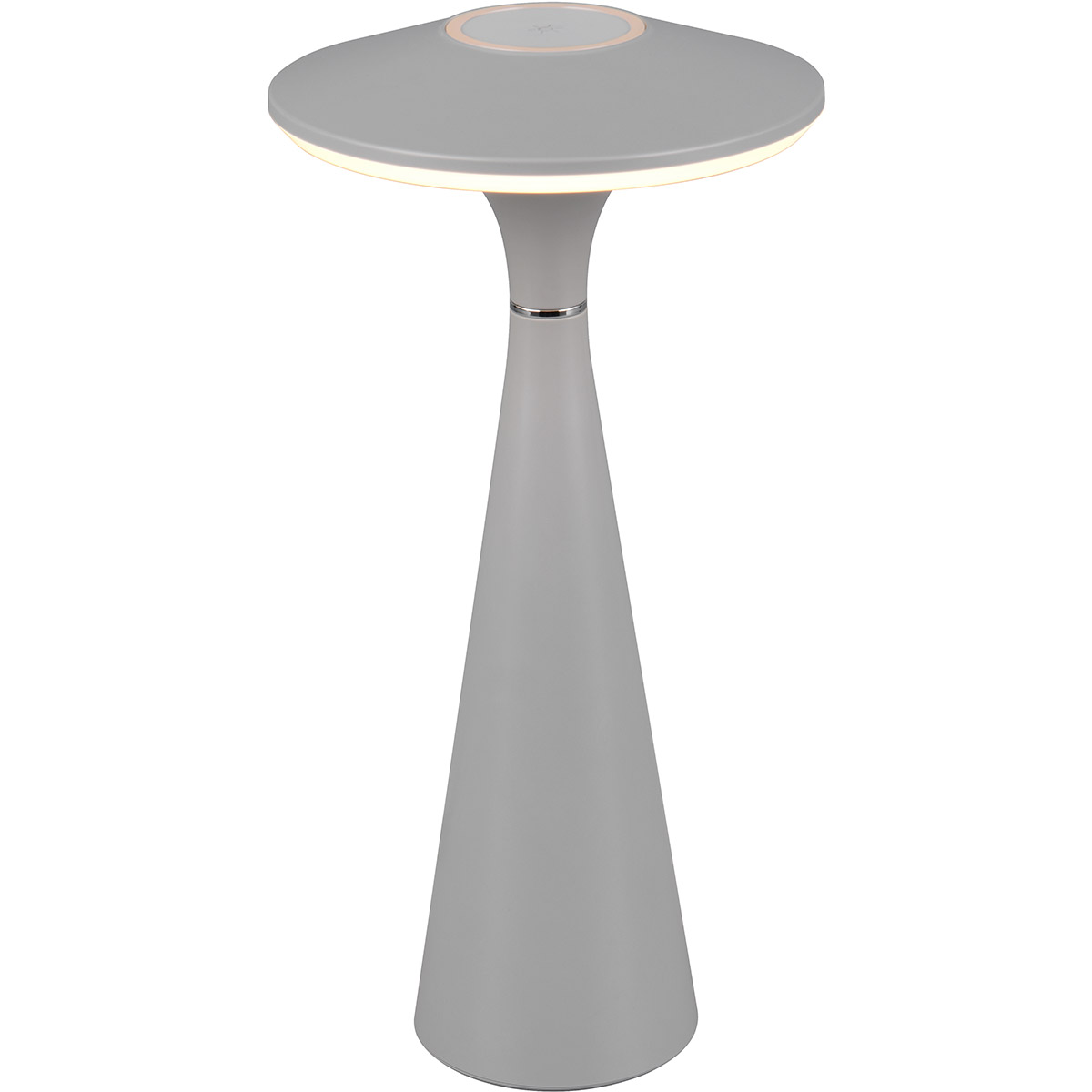 LED Lampe de Table - Trion Rezo - 2W - Couleur Ajustable - Batteries Rechargeables - Gris - Plastique