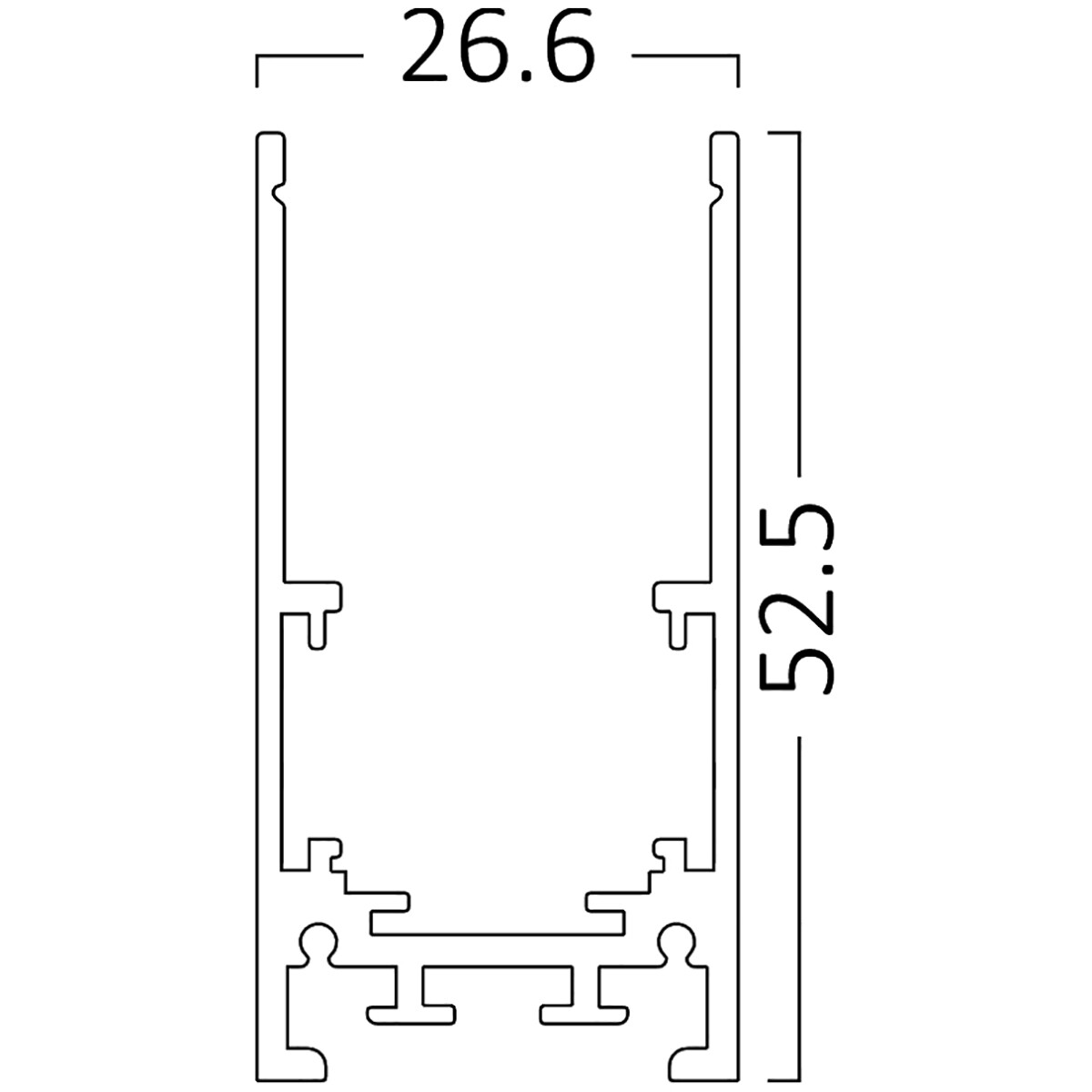 Rail Magnétique 48V - Brinton Magni - Apparente - Noir - 2 Mètres