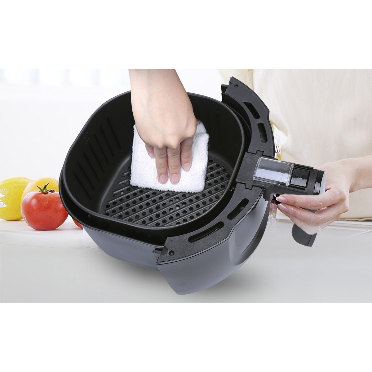 Friteuse à air chaud - Aigi Hida - Friteuse à Air Chaud - Minuteur - 3.5 Litres - Noir