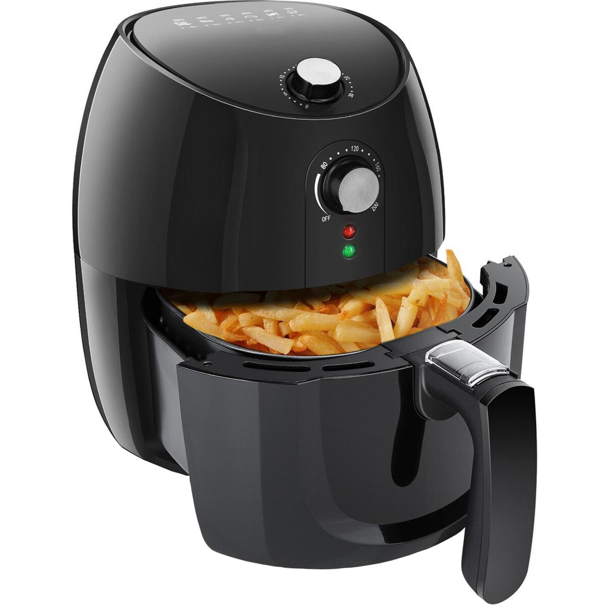 Friteuse à air chaud - Aigi Hida - Friteuse à Air Chaud - Minuteur - 3.5 Litres - Noir