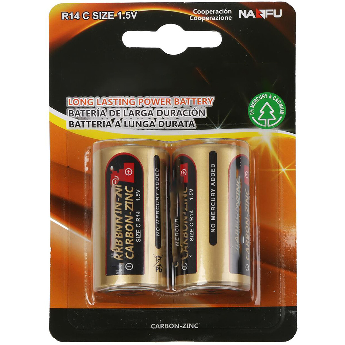 Batterie - Aigi Dolu - R14/C - 1.5V - Piles au zinc-carbone - 2 Pièces