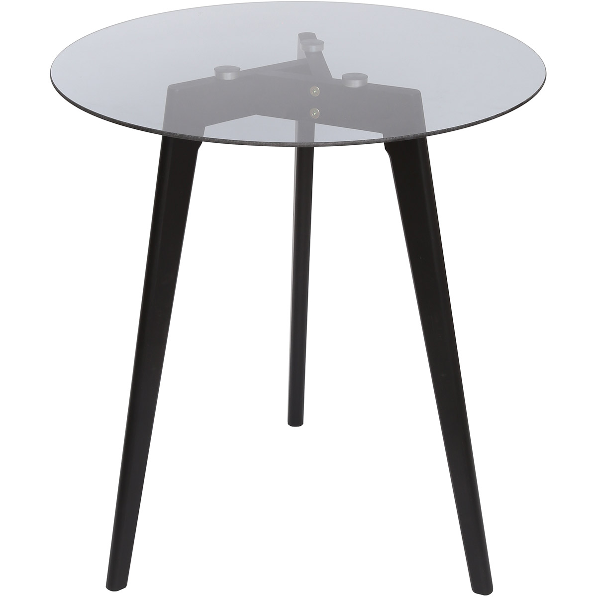 Table d'Appoint - Trion Atol - Plateau en Verre - Ronde - Noir - Bois