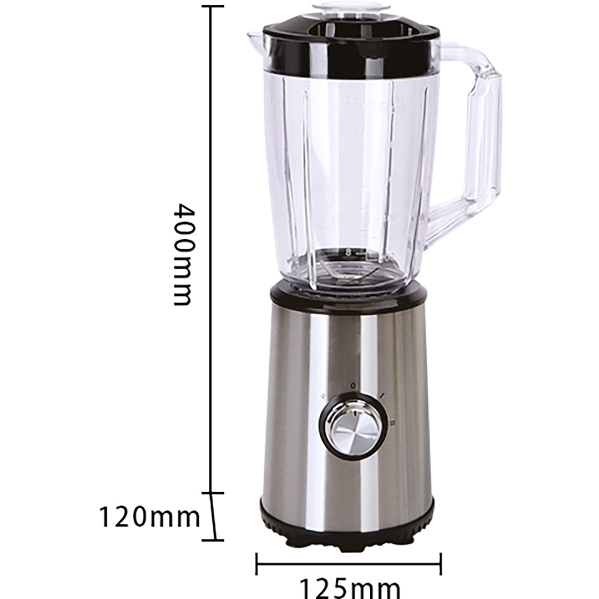 Mixeur - Aigi Barnilo - 1 Litre - 350 Watt - Noir/Argent