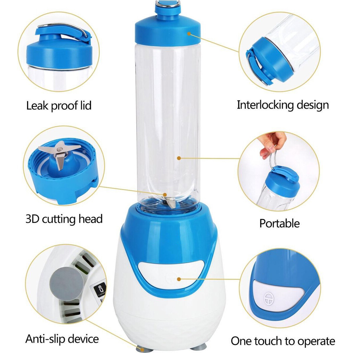 Mixeur - Aigi Birno - 0.6 Litre - 600 Watt - Bleu