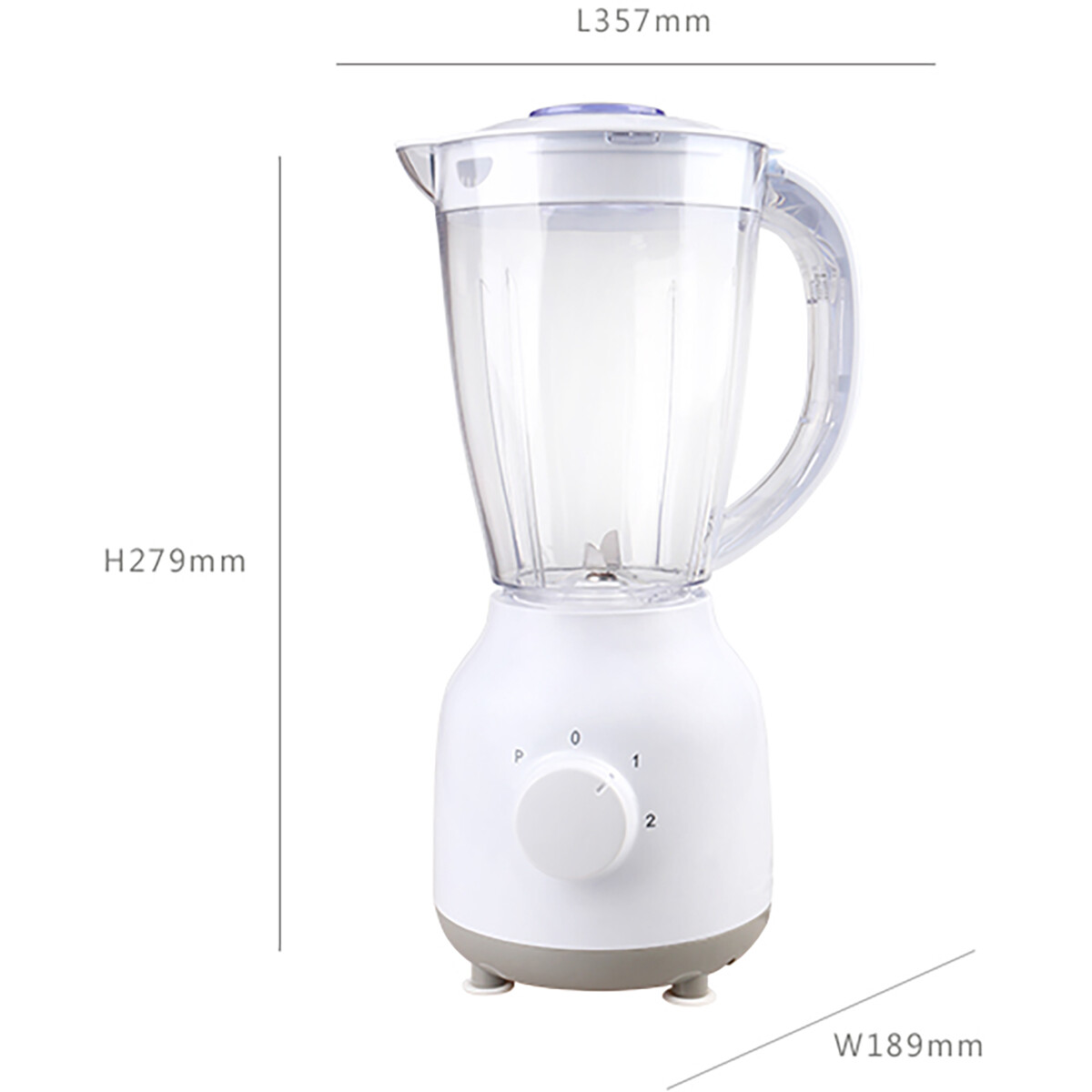 Mixeur - Aigi Jilow - 1.5 Litre - 350 Watt - Blanc - Inox