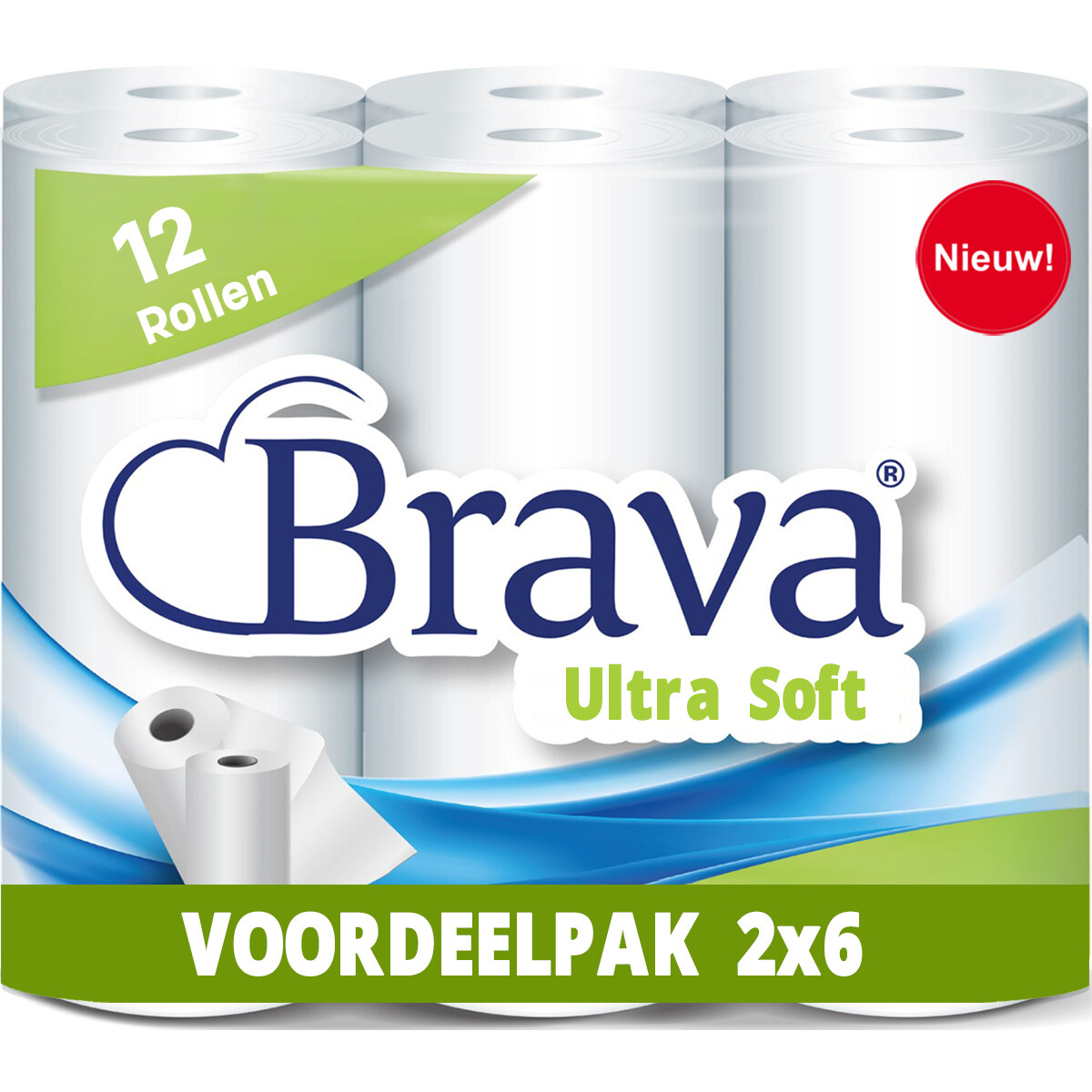 Brava - Essuie-tout Super - 12 Rouleaux - Essuie-tout ultra absorbant - Rouleau de cuisine Ultra Clean - Pack économique