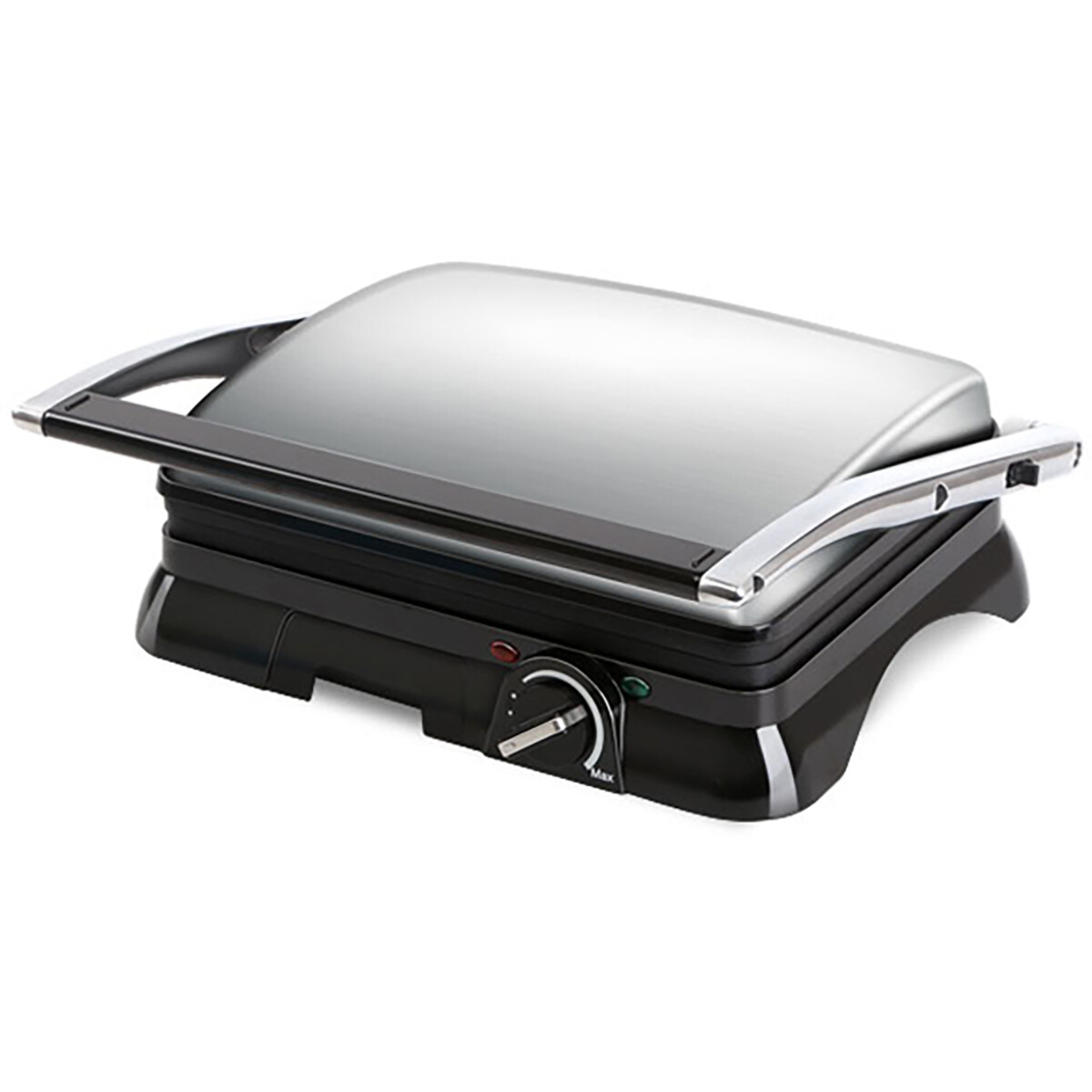 Grill de contact - Appareil à Croque-Monsieur - Aigi Samy - Toucher Froid - Inox - Noir/Argent