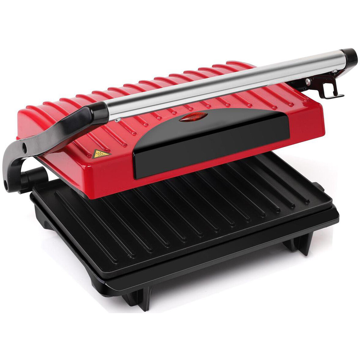 Grill de contact - Appareil à Croque-Monsieur - Aigi Wirmo - Toucher Froid - Inox - Rouge