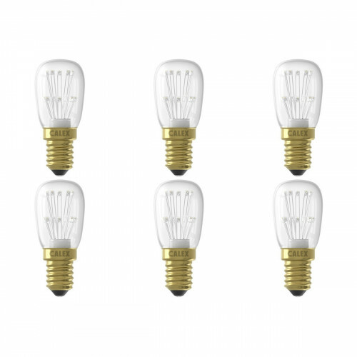 CALEX - Pack de 6 Lampes LED - Tableau de Commande T26 - Douille E14 - 1W - Blanc Chaud 2100K - Transparent Clair