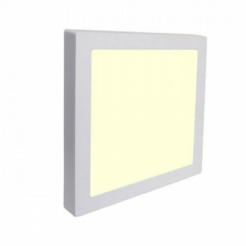 Downlight LED Pro - Aigi - En Saillie Carré 18W - Blanc Chaud 3000K - Mat Blanc - 227mm