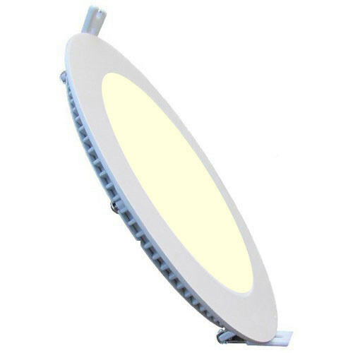 Downlight LED Slim Pro - Aigi - Rond Encastré 12W - Blanc Chaud 3000K - Mat Blanc - Ø170mm