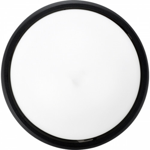 Plafonnier LED - Lumière de Salle de Bain - Aigi Amona - En Saillie Rond - 4W - Blanc Neutre 4000K - Mat Noir - Plastique