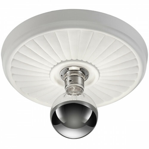 Plafonnier LED - Éclairage de Plafond - Trion Corina - Douille E27 - 1-lumière - Rond - Mat Blanc - Plâtre