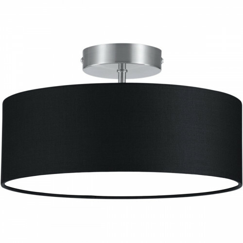 Plafonnier LED - Éclairage de Plafond - Trion Hotia - Douille E14 - 2-lumières - Rond - Mat Noir - Aluminium