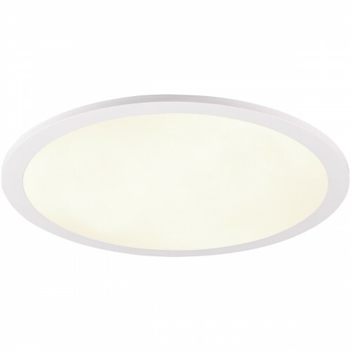 Plafonnier LED - Éclairage de Plafond - Trion Tiberon - 20W - Blanc Neutre 4000K - Rond - Mat Blanc - Plastique