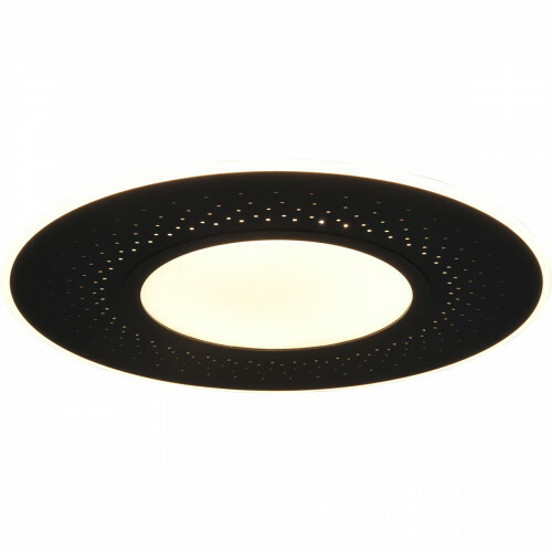 Plafonnier LED - Éclairage de Plafond - Trion Virsa - 70W - Couleur de lumière ajustable - Dimmable - Télécommande - Rond - Mat Noir - Aluminium