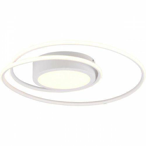 Plafonnier LED - Éclairage de Plafond - Trion Yivon - 56W - Couleur de lumière ajustable - Télécommande - Dimmable - Rond - Mat Blanc - Aluminium