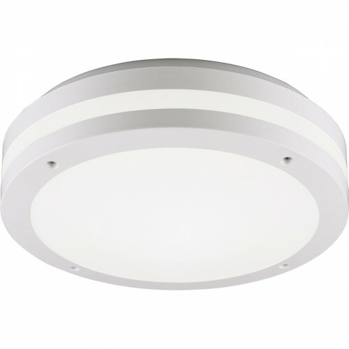 Plafonnier LED - Trion Keraly - En Saillie Rond - Détecteur de Mouvement - Étanche - 12W - Mat Blanc - Plastique