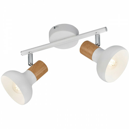 Spot de plafond LED - Trion Livori - Douille E14 - 2 lumières - Rectangulaire - Blanc Mat - Métal