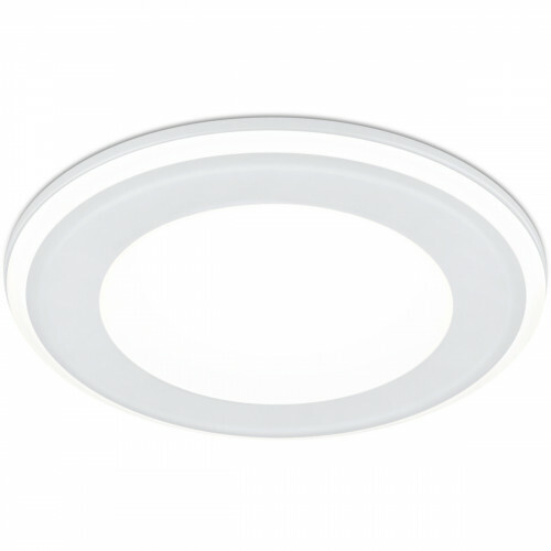 Spot LED - Spot Encastré - Trion Auran - 10W - Blanc Chaud 3000K - Rond - Mat Blanc - Plastique