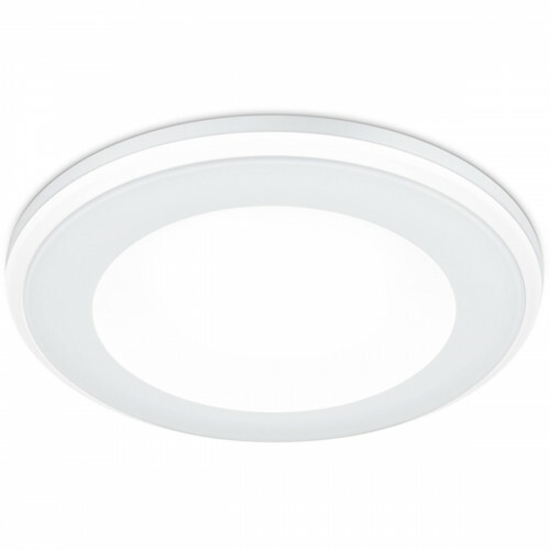 Spot LED - Spot Encastré - Trion Auran - 5W - Blanc Chaud 3000K - Rond - Mat Blanc - Plastique