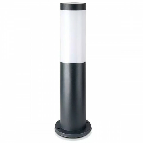 Éclairage de Jardin LED - Lampe d'Extérieur sur Pied - Viron Stobo - Douille E27 - Rond - Mat Noir - Aluminium - 45cm