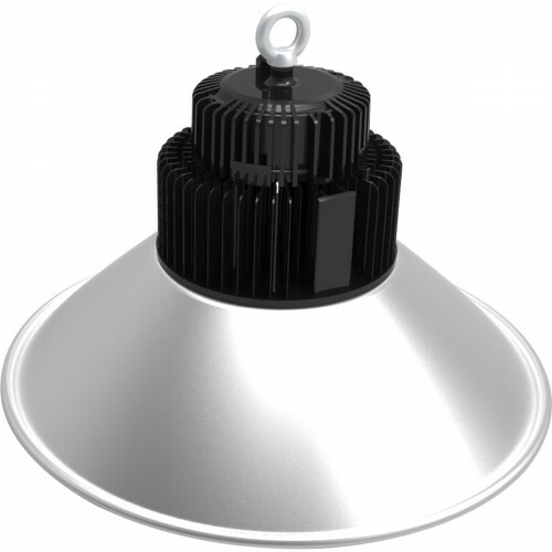 LED UFO High Bay 100W - Aigi Mania - Éclairage d'Entrepôt - Étanche IP65 - Blanc Neutre 4000K - Mat Noir - Aluminium