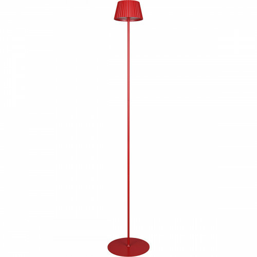 LED Lampadaire - Trion Uraz - 1.5W - Blanc Chaud 3000K - Étanche IP44 - USB Rechargeable - Rond - Rouge - Métal