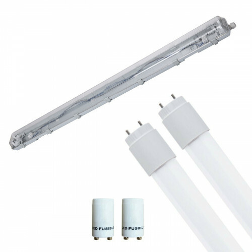 Réglette étanche LED avec tubes T8 - Velvalux Strela - 120cm - Double - Connectable - Étanche IP65 - 32W - Blanc Naturel 4200K