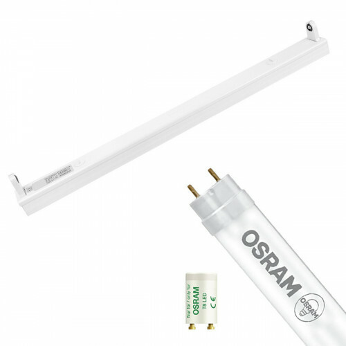 Réglette LED avec Tube T8 - OSRAM SubstiTUBE Value EM 840 - Aigi Dybolo - 60cm Simple - 7.6W - Blanc Neutre 4000K