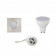 LED Spot Set - GU10 Fitting - Waterdicht IP65 - Inbouw Vierkant - Mat Chroom - 4W - Natuurlijk Wit 4200K - 82mm