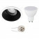 LED Spot Set - Pragmi Zano Pro - GU10 Fitting - Inbouw Rond - Mat Zwart/Wit - 4W - Warm Wit 3000K - Kantelbaar - Ø93mm