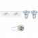 OSRAM - LED Spot Set - Parathom PAR16 927 36D - Pragmi Borny Pro - GU10 Fitting - Dimbaar - Inbouw Rechthoek Dubbel - Mat Wit - 3.7W - Warm Wit 2700K - Kantelbaar - 175x92mm