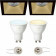 PHILIPS HUE - LED Spot Set GU10 - White Ambiance - Bluetooth - Pragmi Pollon Pro - Inbouw Vierkant - Mat Zwart/Goud - Verdiept - 82mm