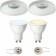 PHILIPS HUE - LED Spot Set GU10 - White Ambiance - Bluetooth - Pragmi Vrito Pro - Inbouw Rond - Mat Wit - Ø82mm