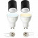 PHILIPS HUE - Opbouwspot Set GU10 - White Ambiance - Bluetooth - Pragmi Cliron Pro - Opbouw Rond - Mat Zwart/Wit - Verdiept - Ø90mm