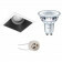 PHILIPS - LED Spot Set - CorePro 827 36D - Pragmi Zano Pro - GU10 Fitting - Inbouw Vierkant - Mat Zwart/Wit - 3.5W - Warm Wit 2700K - Kantelbaar - 93mm