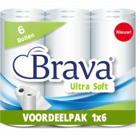 Brava - Essuie-tout Super - 6 Rouleaux - Essuie-tout ultra absorbant - Rouleau de cuisine Ultra Clean - Pack économique