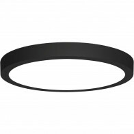 Downlight LED - 18W - Blanc Froid 6400K - Mat Noir - en Saillie - Rond - Aluminium - Ø225mm