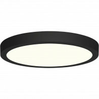 Downlight LED - 18W - Blanc Neutre 4200K - Mat Noir - en Saillie - Rond - Aluminium - Ø225mm