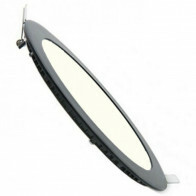 Downlight LED Slim - Rond Encastré 18W - Dimmable - Blanc Neutre 4200K - Mat Noir Aluminium - Ø225mm