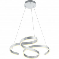 Suspension LED - Luminaire Suspendu - Trion Frinco - 52W - Blanc Chaud 3000K - Dimmable - Rond - Mat Gris - Aluminium