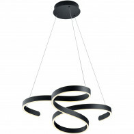 Suspension LED - Luminaire Suspendu - Trion Frinco - 52W - Blanc Chaud 3000K - Dimmable - Rond - Mat Anthracite - Aluminium