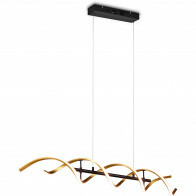 Suspension LED - Luminaire Suspendu - Trion Sarina - 45W - Couleur de lumière ajustable - Dimmable - Rectangle - Mat Or - Aluminium