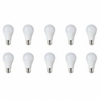 Pack de 10 Lampes LED - Douille E27 - 5W - Blanc Chaud 3000K