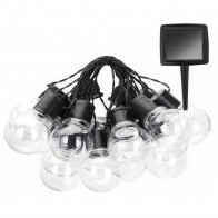 Guirlande lumineuse solaire LED - Capteur Jour/Nuit - Prixa Dipy - Blanc Chaud 3000K - 3.35 Mètres - 10 LED's - Étanche IP44