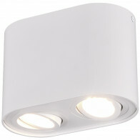 Plafonnier LED - Éclairage de Plafond - Trion Cosmin - Douille GU10 - 2-lumières - Rectangle - Mat Blanc - Aluminium