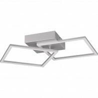 Plafonnier LED - Éclairage de plafond - Trion Square - 20W - Blanc Chaud 3000K - Carré - Titane - Métal