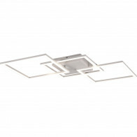 Plafonnier LED - Trion Square - 38W - Blanc Naturel 4000K - Carré - Blanc Mat - Métal