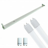 Réglette LED avec Tube T8 Incl. Starter - Aigi Dybolo - 120cm Double - 32W - Blanc Froid 6400K - Indice de Protection IP20